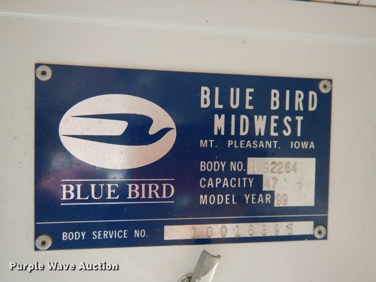 image for item DJ2762 1999 Chevrolet Blue Bird  school bus