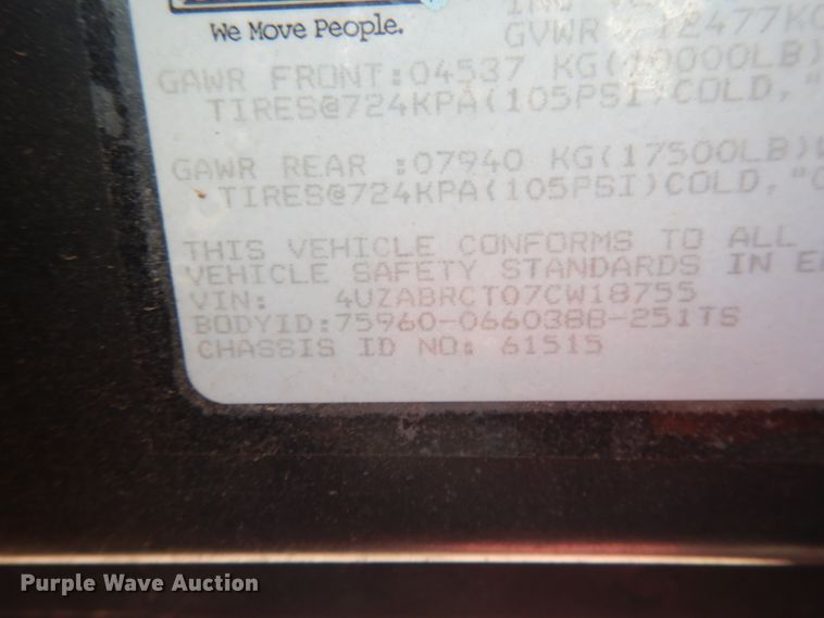 image for item DJ2787 2007 Freightliner  school bus