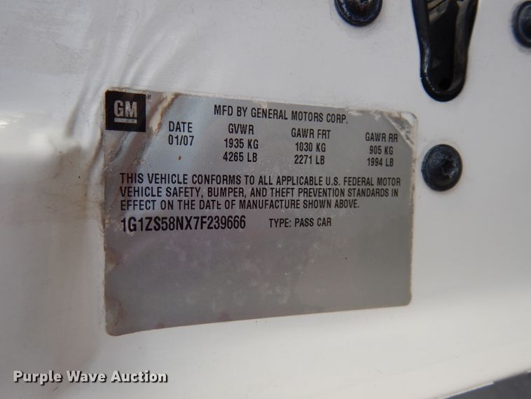 image for item DJ2789 2007 Chevrolet Malibu LS