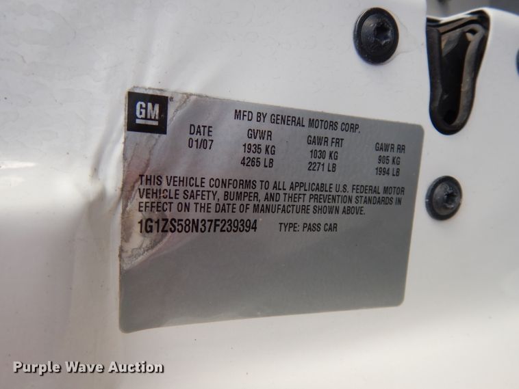 image for item DJ2791 2007 Chevrolet Malibu LS