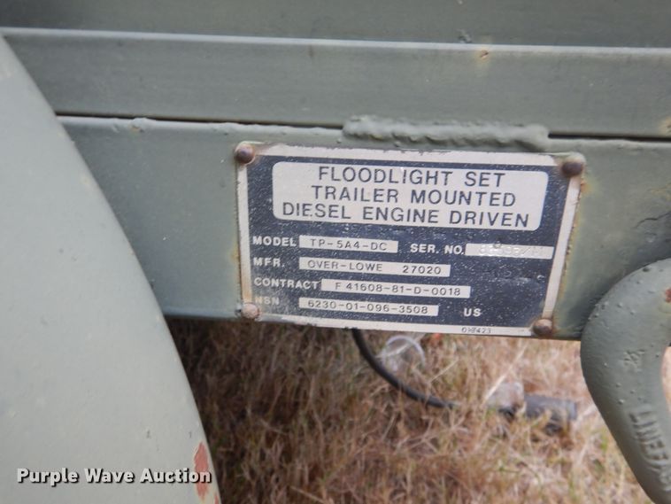 image for item DJ4786 Over-Lowe TP-5A4-DC  light plant