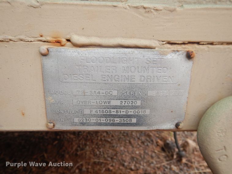 image for item DJ4793 Over-Lowe TP-5A4-DC  light plant