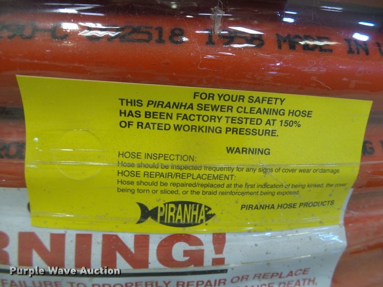 image for item EK9758 Approximately 600' of Piranha sewer cleaning hose