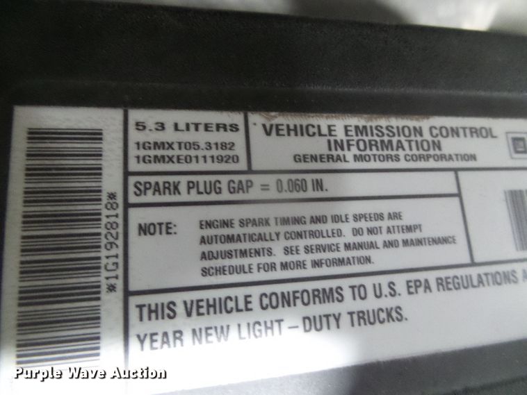 image for item EK9762 2001 Chevrolet Suburban K1500  SUV