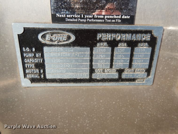 image for item GK9693 1993 International  E-One pumper fire truck