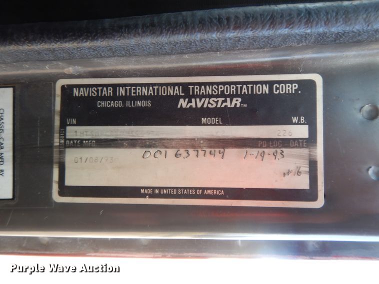 image for item GK9693 1993 International  E-One pumper fire truck