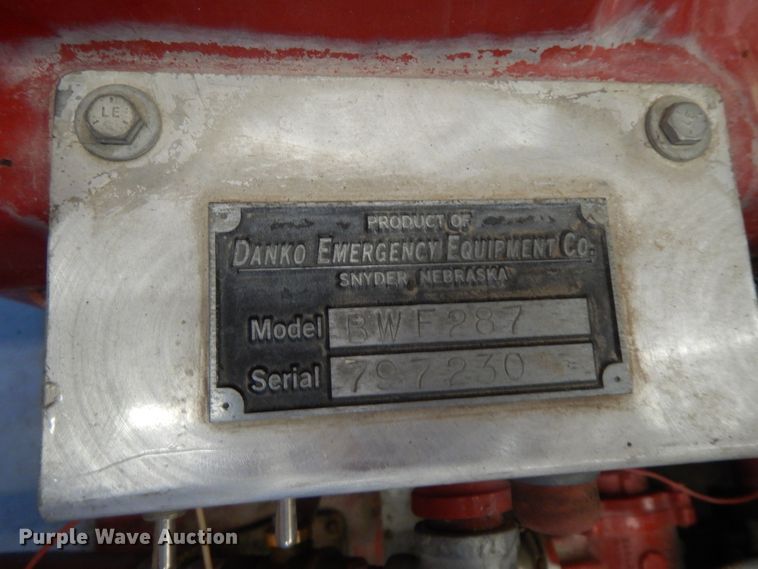 image for item GK9696 Danko BWF287  brush fire skid unit