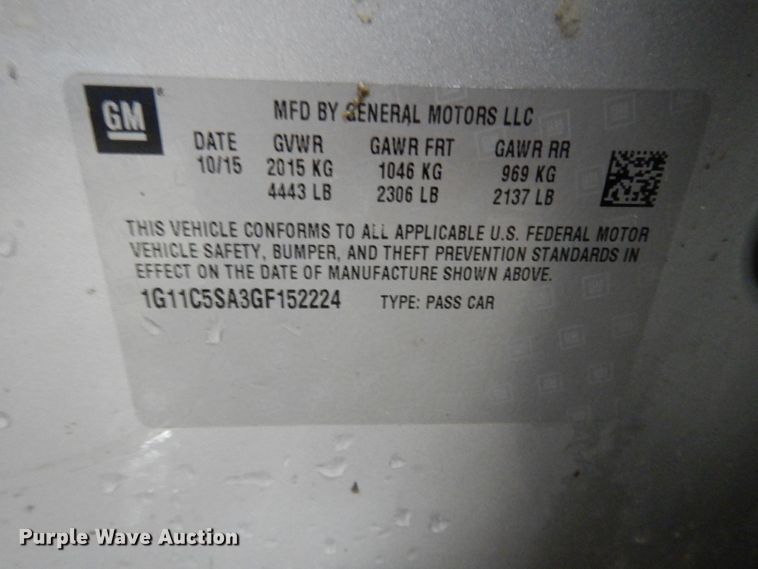 image for item HE9362 2016 Chevrolet Malibu LT
