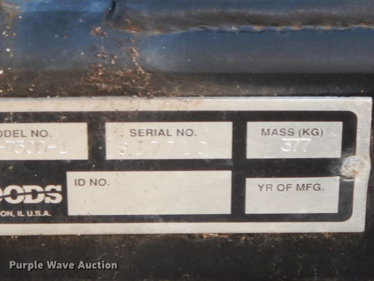 image for item HE9448 2001 Woods Groundbreaker 7500 skid steer backhoe