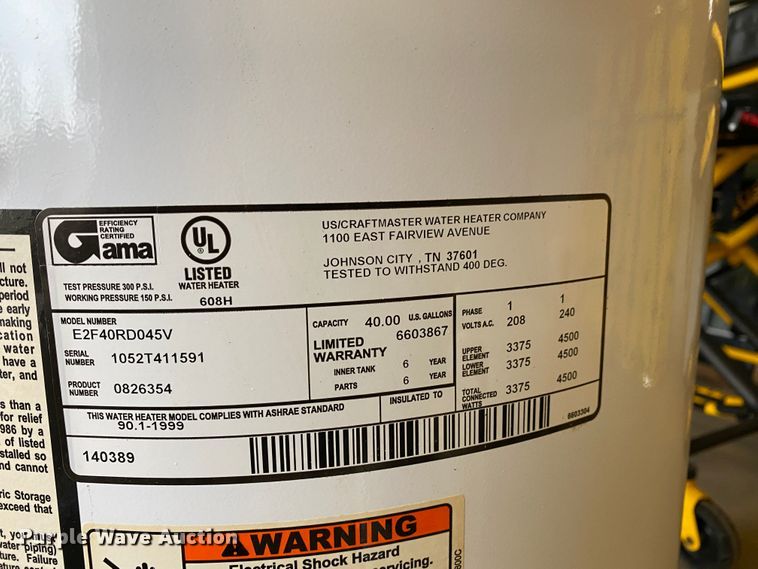 image for item HR9274 Whirlpool E2F40RD045V water heater