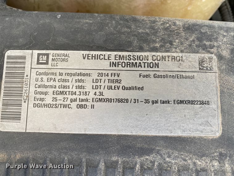 image for item HR9341 2014 Chevrolet Silverado 1500  pickup truck