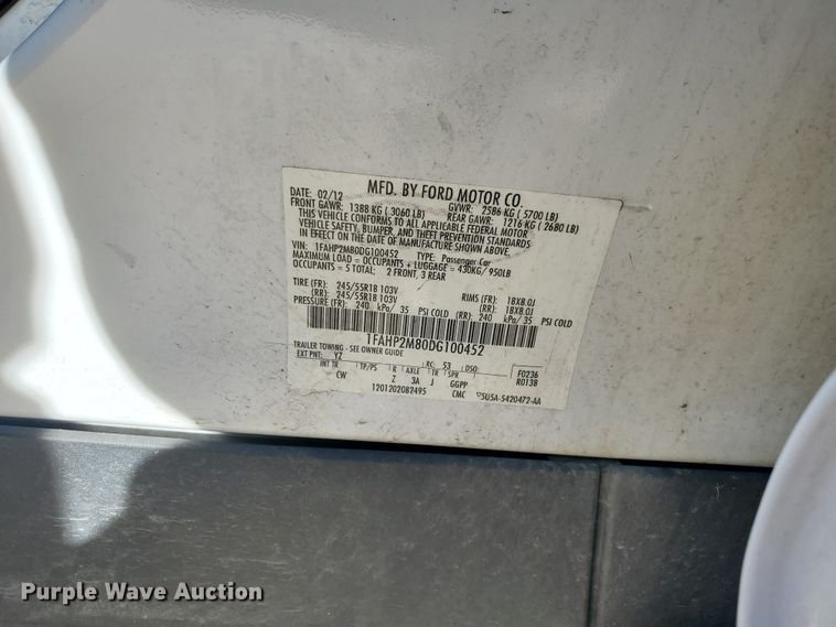 image for item HW9601 2013 Ford Taurus Police Interceptor