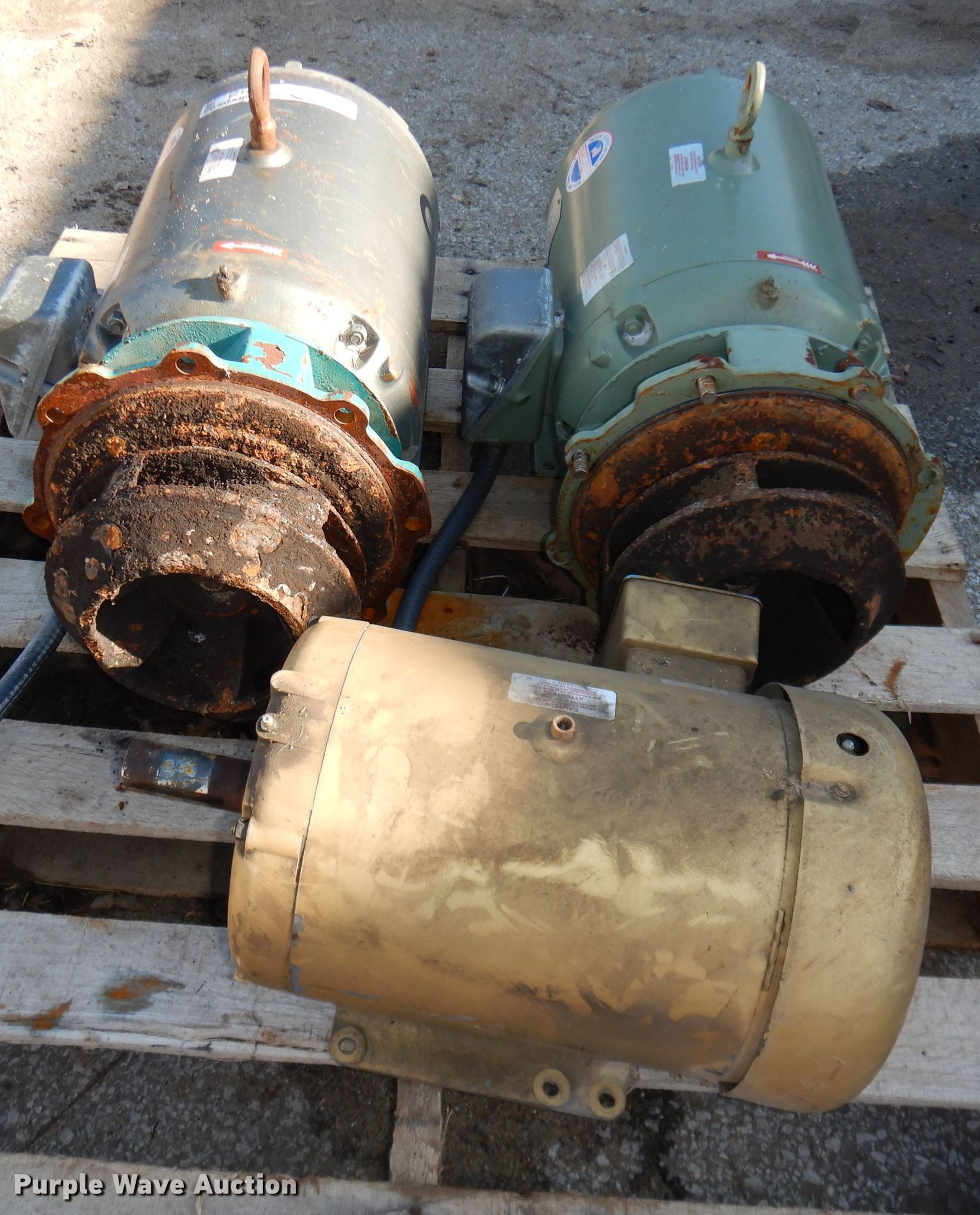(3) electric pump motors in Olathe, KS | Item HE9423 sold | Purple Wave