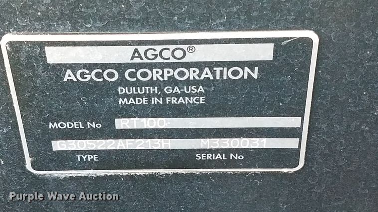 image for item HU9971 2003 AGCO RT100  MFWD tractor