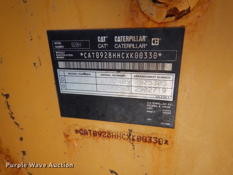 image for item HU9983 2008 Caterpillar 928HZ  wheel loader