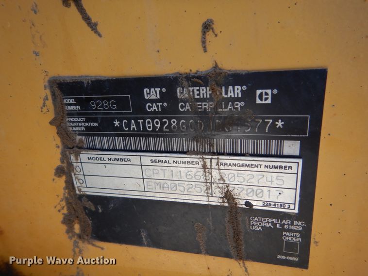 image for item HU9989 Caterpillar 928G  wheel loader