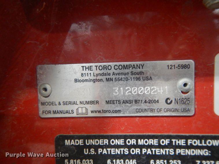 image for item IG9104 2012 Toro Grandstand 74534  ZTR lawn mower