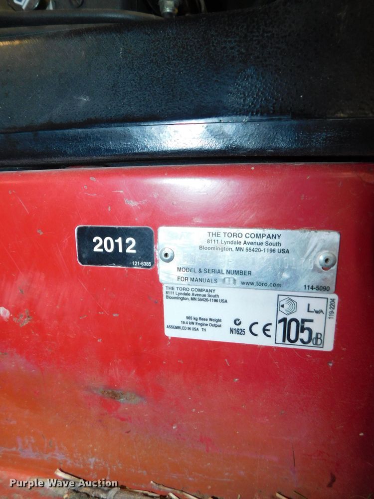 image for item IG9109 2012 Toro Groundmaster 3280D  lawn mower