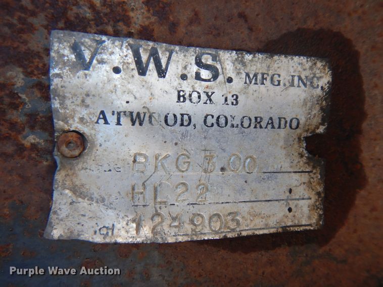 image for item IG9112 VWS BKG3.00 loader bucket