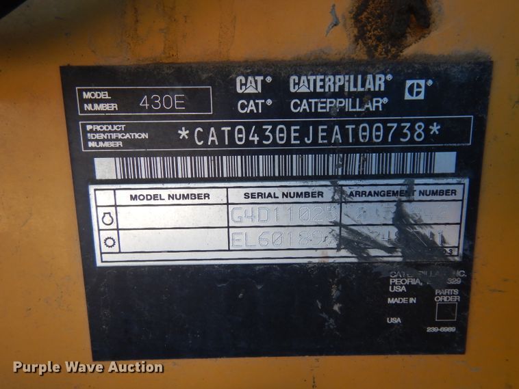 image for item IG9119 2007 Caterpillar 430E  backhoe