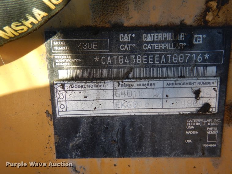 image for item IG9120 2007 Caterpillar 430E  backhoe