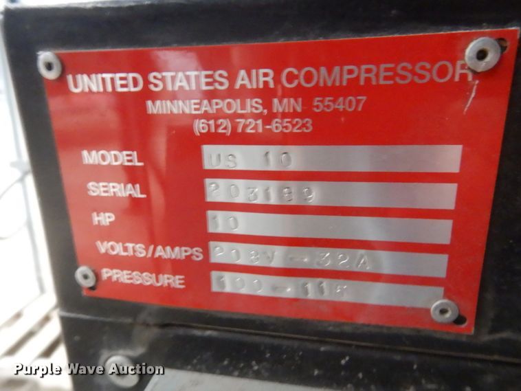 image for item DC8783 United States US10 air compressor