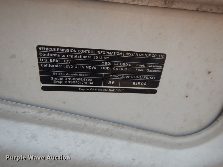 image for item DF5307 2013 Nissan NV2500 van