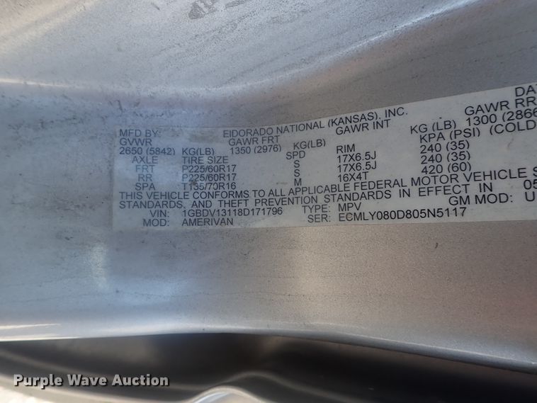 image for item DG2965 2008 Chevrolet Uplander  handicap accessible van