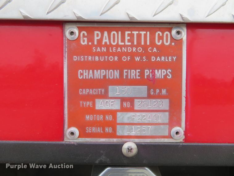image for item DI3996 1993 Ford F350  brush fire truck