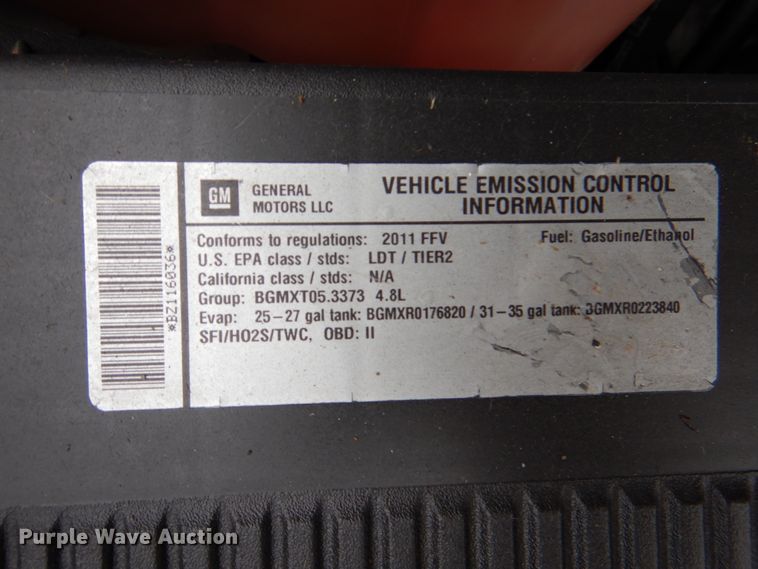 image for item DJ0366 2011 Chevrolet Silverado 1500  pickup truck