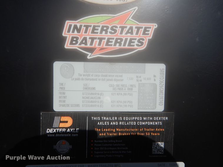 image for item DJ2172 2016 Maxey YD36  equipment trailer