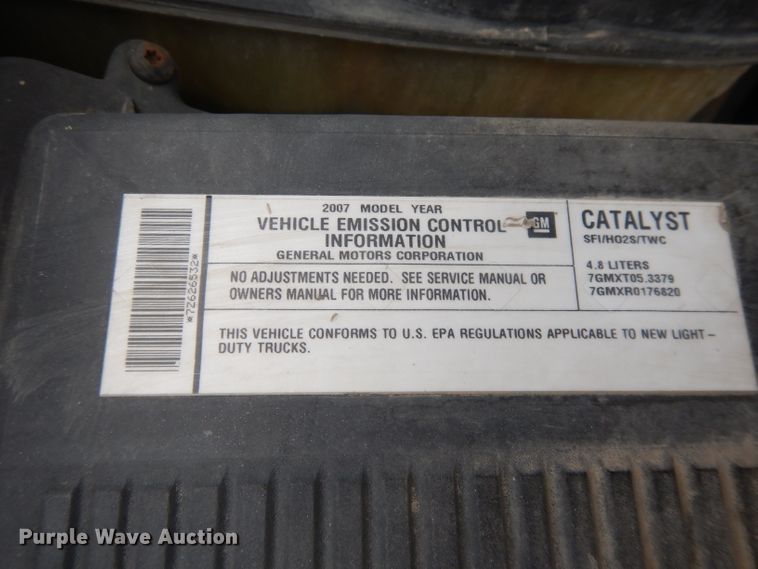 image for item DL2544 2007  Chevrolet Silverado 1500  Ext. Cab pickup truck