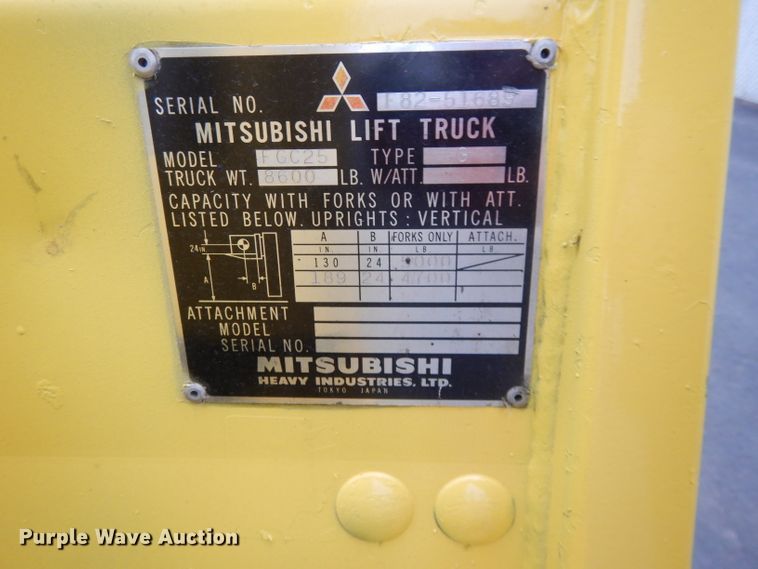 image for item DL2644 Mitsubishi FGC25  forklift