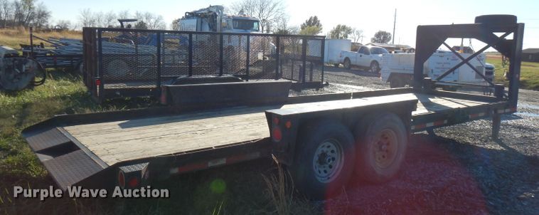 image for item FW9946 2015 Belshe TB15 tilt deck equipment trailer