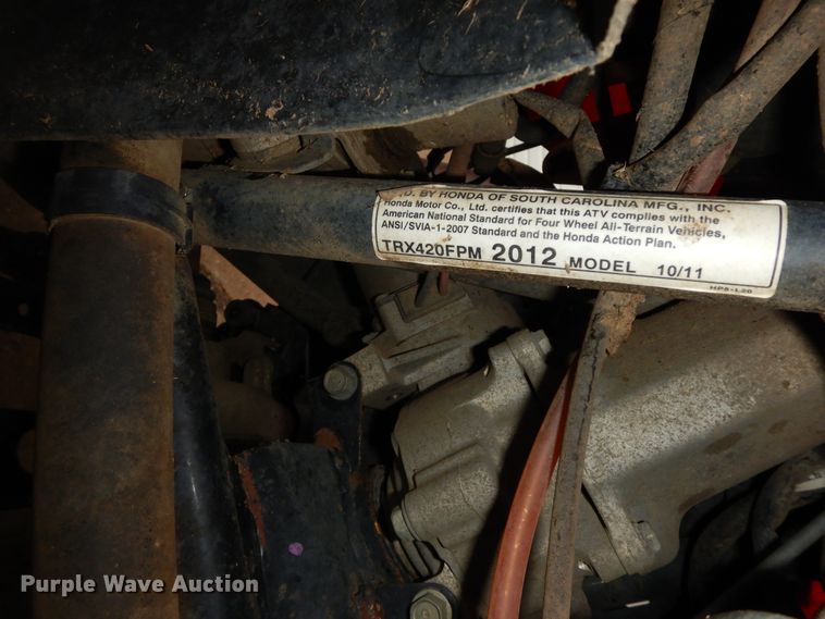 image for item GK9712 2012 Honda TRX420  ATV