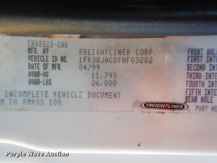 image for item GM9148 2000 Freightliner FL60  box truck