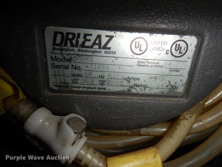 image for item HE9325 (2) Drieaz dehumidifiers