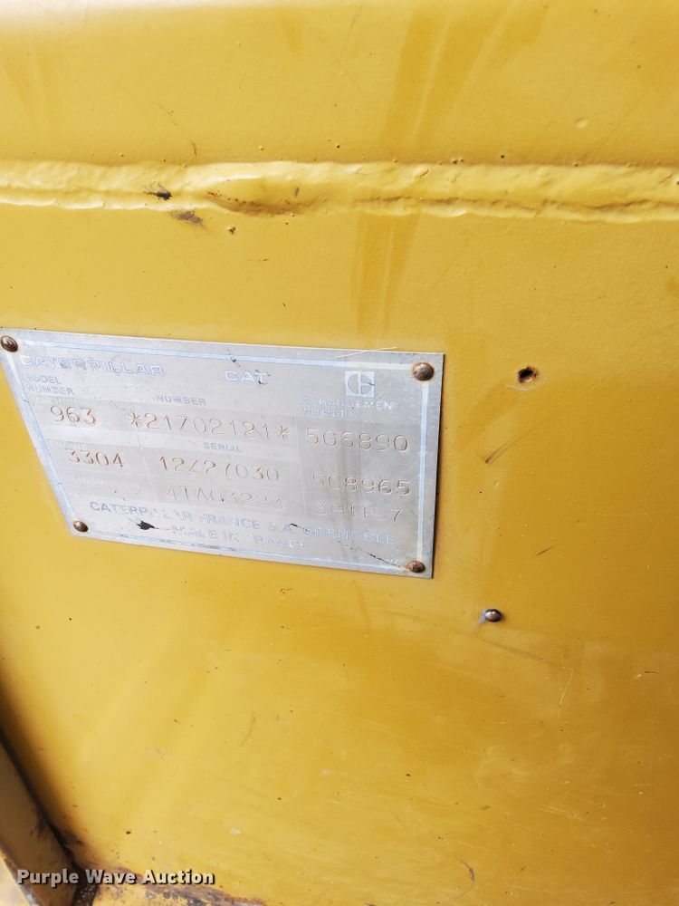 image for item DA5273 1988 Caterpillar 963  track loader