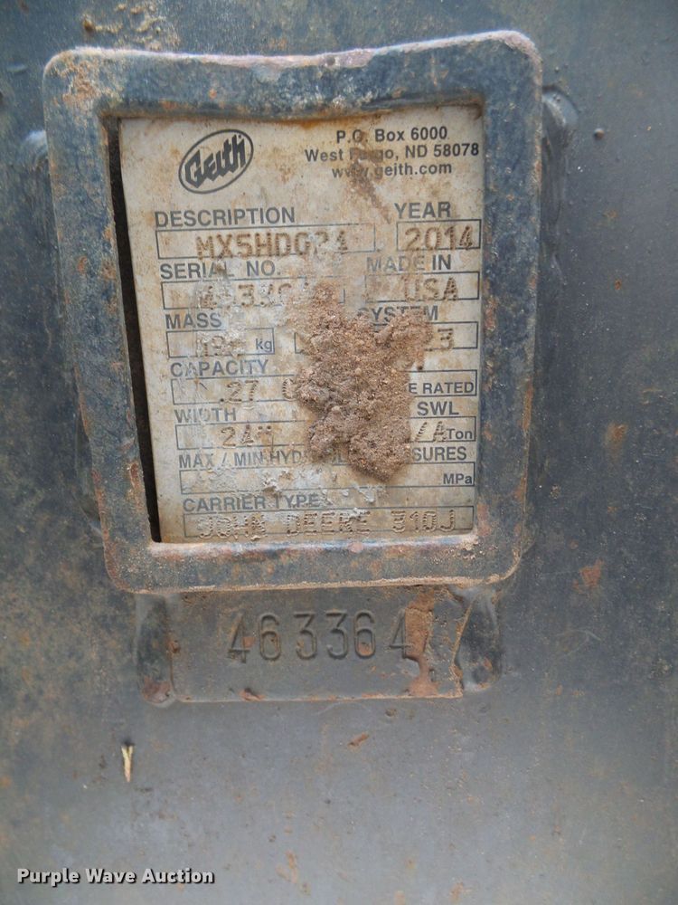 image for item DC2841 2014 John Deere 310K  backhoe