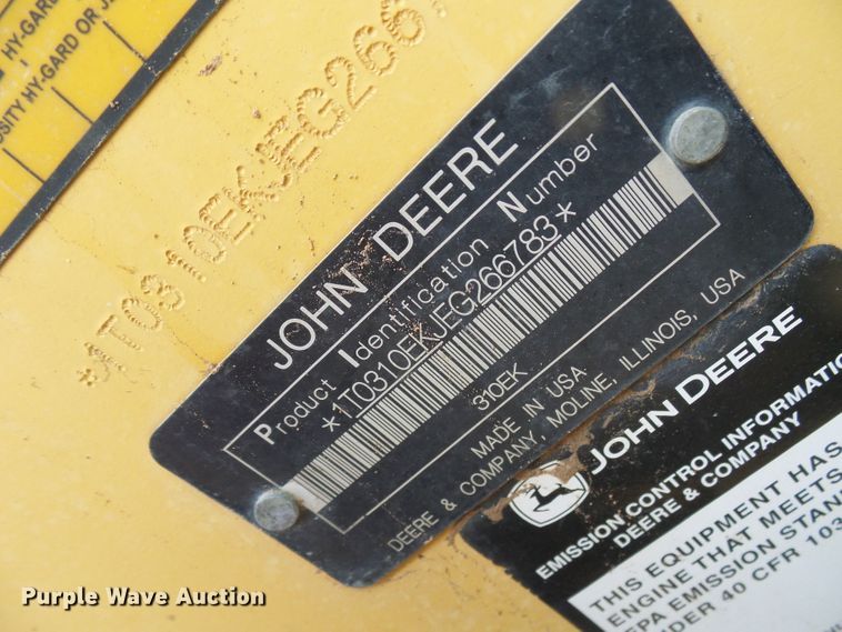image for item DC2841 2014 John Deere 310K  backhoe