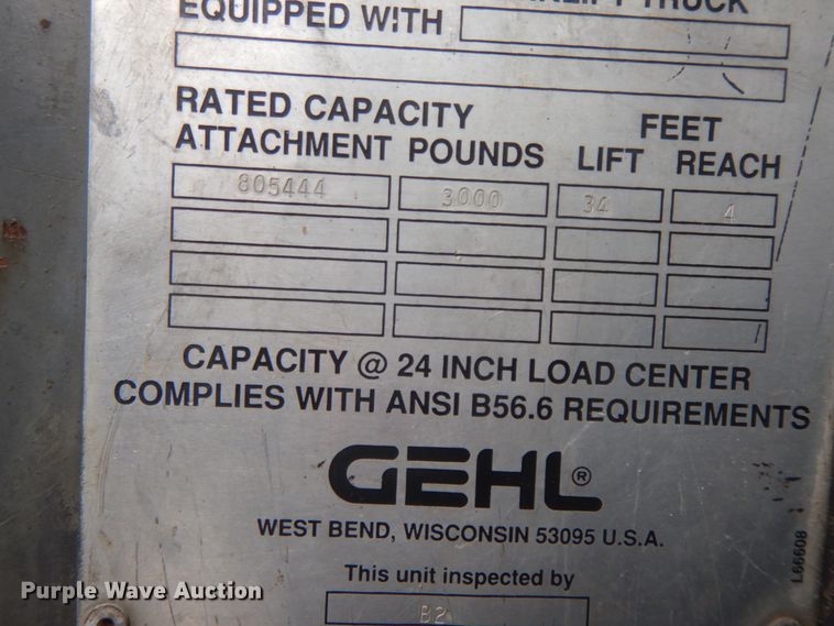 image for item DF3242 Gehl 553  telehandler