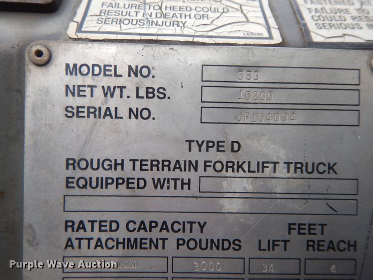 image for item DF3242 Gehl 553  telehandler