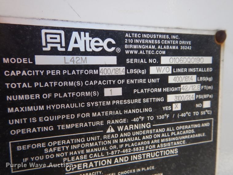 image for item DH4349 2006 Chevrolet C7500  bucket truck