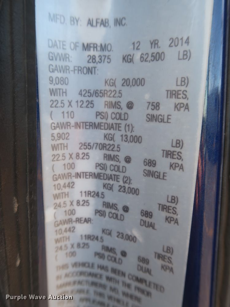 image for item DJ1824 2015 Kenworth T880  dump truck