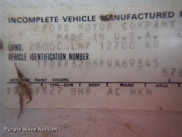 image for item DJ4866 1985 Ford F800  bucket truck