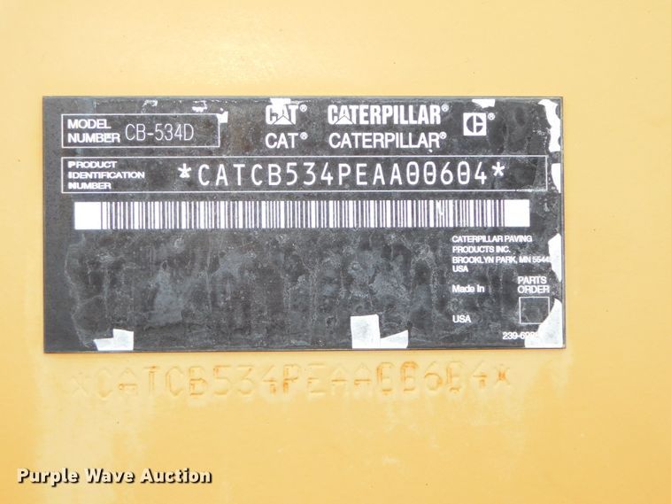 image for item DJ5912 2007 Caterpillar CB-534D XW  double drum roller