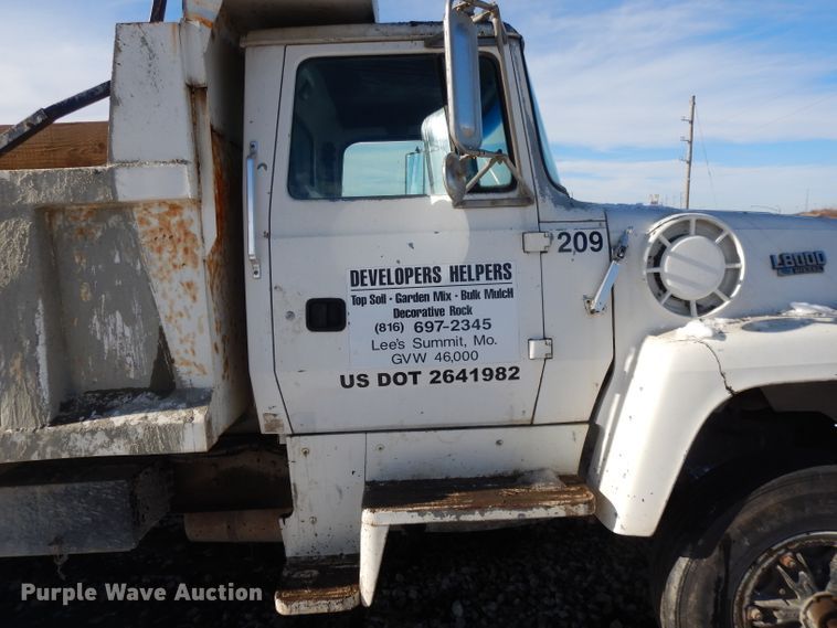 image for item DL2607 1992 Ford L8000  dump truck