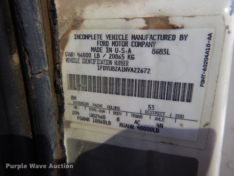 image for item DL2607 1992 Ford L8000  dump truck