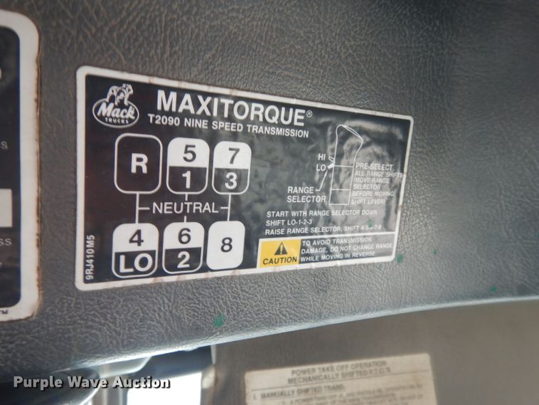 image for item DL2637 1995 Mack DM600  roll-off container truck