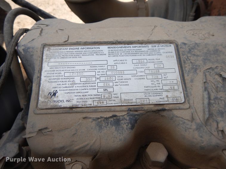 image for item DL2637 1995 Mack DM600  roll-off container truck